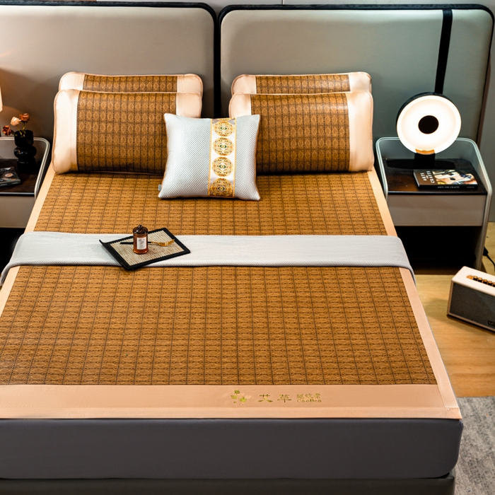 91家纺网 家纺一手货源 找家纺 （总）青雅席业 2025新款方角藤席系列古藤席系列三件套