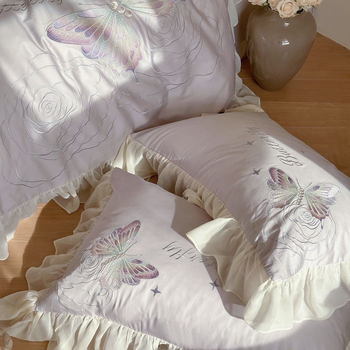 91家纺网 家纺一手货源 找家纺 MIU缪家居2024新款100支全棉四件套-梦月精灵 梦幻紫