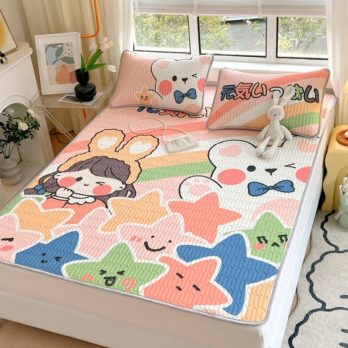 91家纺网 家纺一手货源 找家纺 凡客家居 2024新款大版0.4凉感丝乳胶凉席 欢乐颂