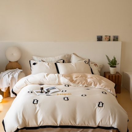 FORTWO家纺原创设计（FOR TWO家纺） 2024新款天丝系列四件套 企鹅