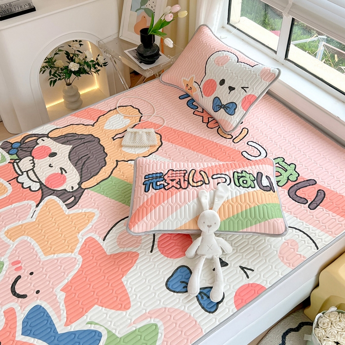 91家纺网 家纺一手货源 找家纺 凡客家居 2024新款大版0.4凉感丝乳胶凉席 欢乐颂