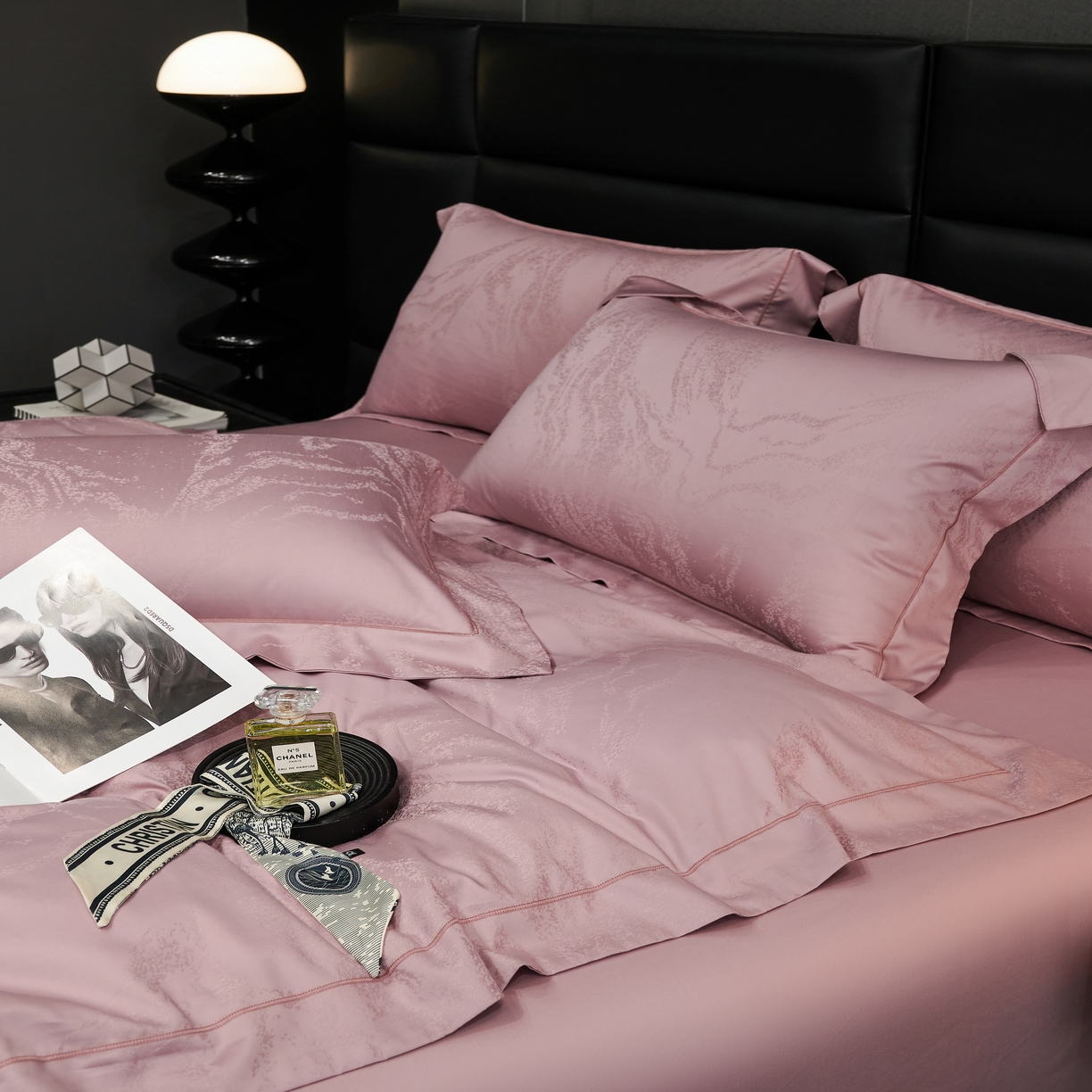 91家纺网 家纺一手货源 找家纺 时亿家居 2024新款天丝棉提花 西雅图 乌梅紫