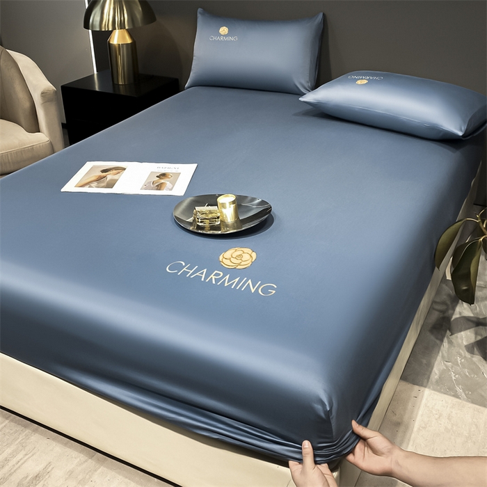 91家纺网 家纺一手货源 找家纺 （总）古吉梦 2024新款水洗真丝冰丝床笠