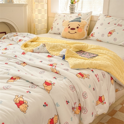 91家纺网 家纺一手货源 找家纺 （总）无界 2025新款迪士尼凉感针织棉印花夏被风格一