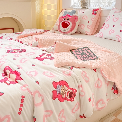 91家纺网 家纺一手货源 找家纺 （总）无界 2025新款迪士尼凉感针织棉印花夏被风格一