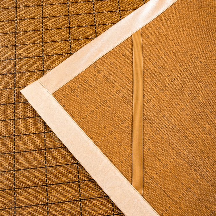 91家纺网 家纺一手货源 找家纺 青雅席业 2025新款方角藤席系列古藤席系列三件套 艾草-罗马格