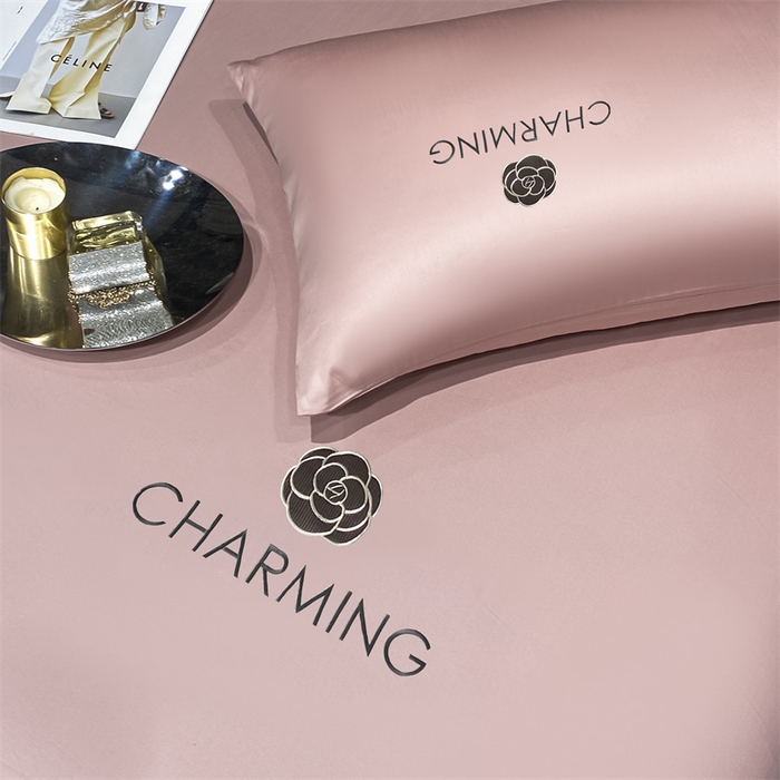 91家纺网 家纺一手货源 找家纺 古吉梦 2024新款水洗真丝冰丝床笠 冰丝-贝拉-藕粉