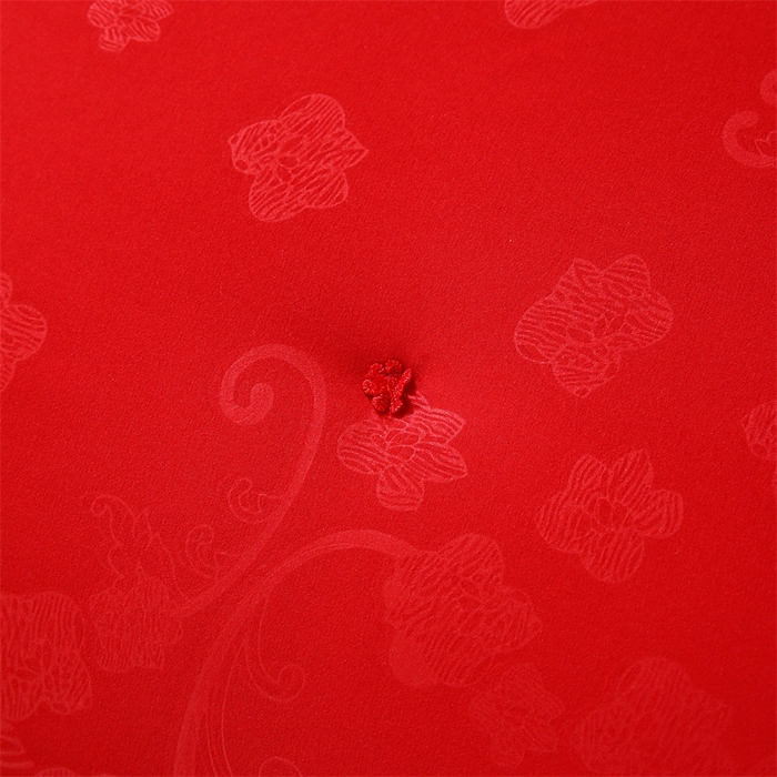 91家纺网 家纺一手货源 找家纺 恒鑫家纺 2025新款全棉提花蚕丝被 中国红