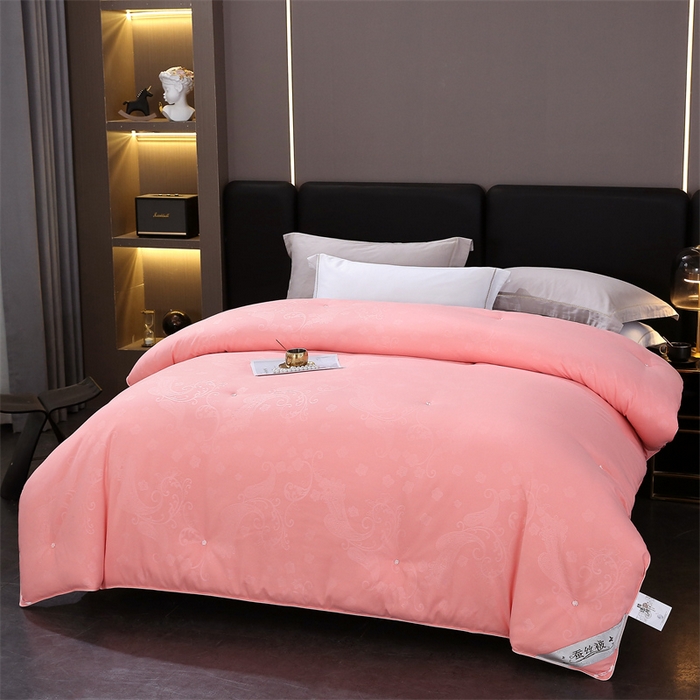 91家纺网 家纺一手货源 找家纺 恒鑫家纺 2025新款全棉提花蚕丝被 柔情玉