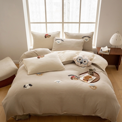 FORTWO家纺原创设计（FOR TWO家纺） 2024新款双层纱系列四件套 动物乐园
