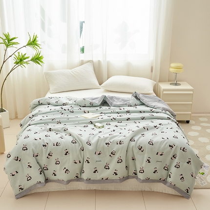 91家纺网 家纺一手货源 找家纺 鑫琪莱家纺 2024新款A类云感泡芙夏被 黑白配