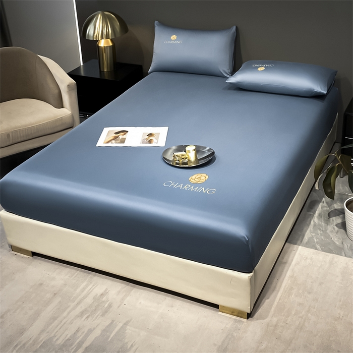 91家纺网 家纺一手货源 找家纺 （总）古吉梦 2024新款水洗真丝冰丝床笠