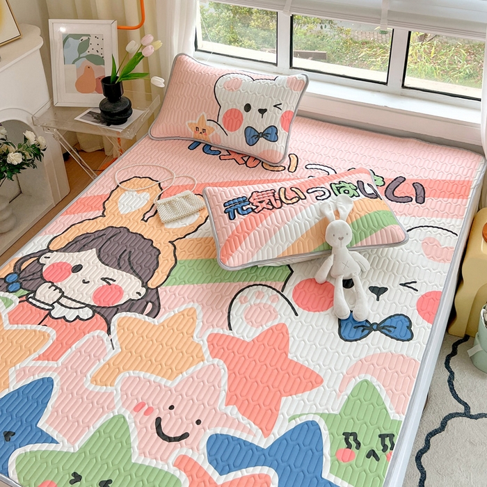 91家纺网 家纺一手货源 找家纺 凡客家居 2024新款大版0.4凉感丝乳胶凉席 欢乐颂