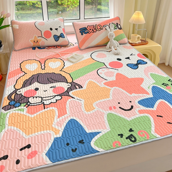 91家纺网 家纺一手货源 找家纺 凡客家居 2024新款大版0.4凉感丝乳胶凉席 欢乐颂