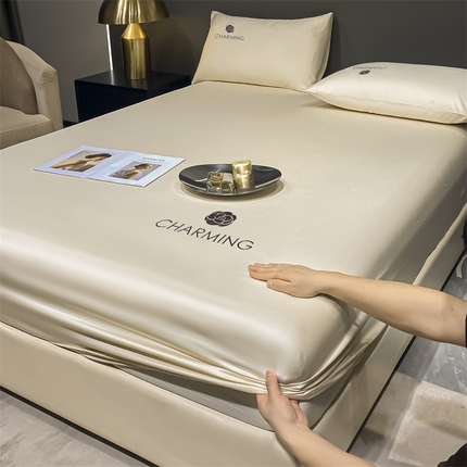 91家纺网 家纺一手货源 找家纺 （总）古吉梦 2024新款水洗真丝冰丝床笠