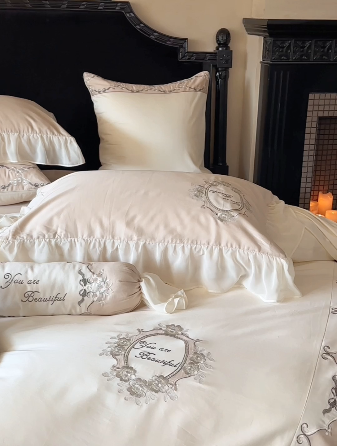 91家纺网 家纺一手货源 找家纺 MIU缪家居2024新款100支全棉四件套-罗马假日（场景一） 奶茶色