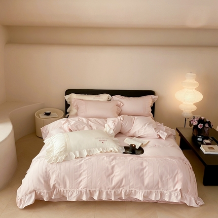 MIU缪家居2024新款100支全棉四件套-缪缪系列 露思粉
