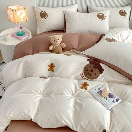 91家纺网 家纺一手货源 找家纺 （总）帅露 2025纯棉毛巾绣四件套 大版卡通毛巾绣