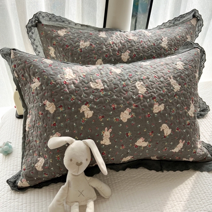 91家纺网 家纺一手货源 找家纺 （总）百寐 2024新款全棉韩版花边夹棉枕套