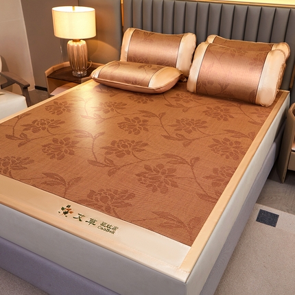 91家纺网 家纺一手货源 找家纺 （总）青雅席业 2025新款方角藤席系列古藤席系列三件套