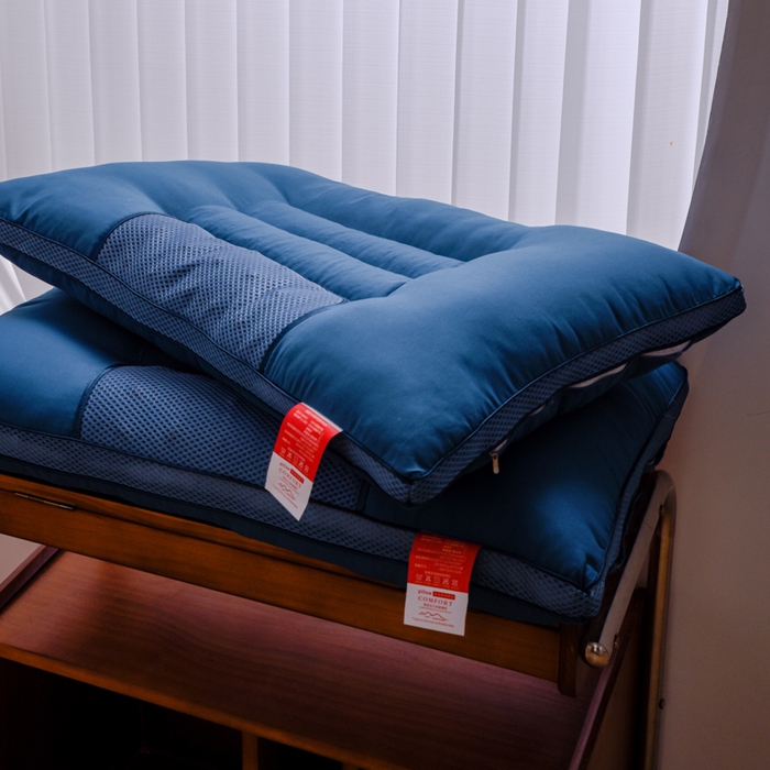 91家纺网 家纺一手货源 找家纺 芯元素 2024新款磁石荞麦保健枕 双边磁石荞麦-蓝