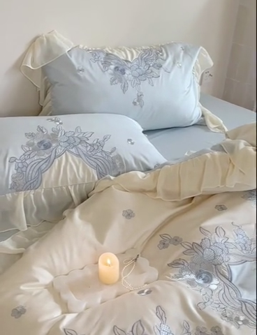 91家纺网 家纺一手货源 找家纺 （总）MIU缪家居 2024新款100支全棉四件套 伊莎贝尓 系列