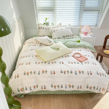 锦禾穗 2024新款 40支纯棉四件套 欢乐家