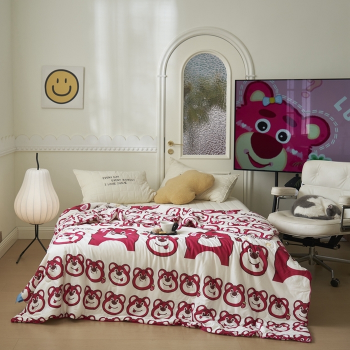 91家纺网 家纺一手货源 找家纺 米菲 A类生态锦棉牛奶针织棉大豆夏被（四季款） 迪士尼-表情包