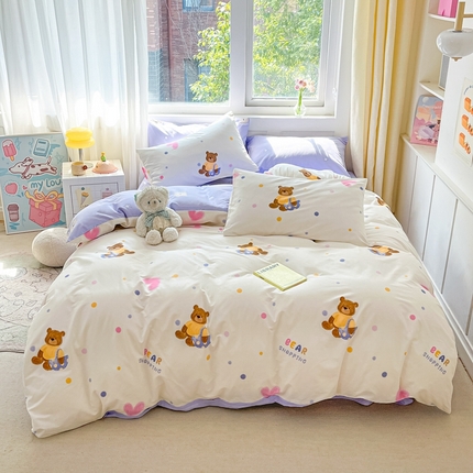 91家纺网 家纺一手货源 找家纺 （总）佰亿莱 2024新款13372全棉印花四件套-风格二