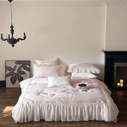 91家纺网 家纺一手货源 找家纺 （总）2024新款100支全棉温莎城堡系列四件套温莎城堡（图一）