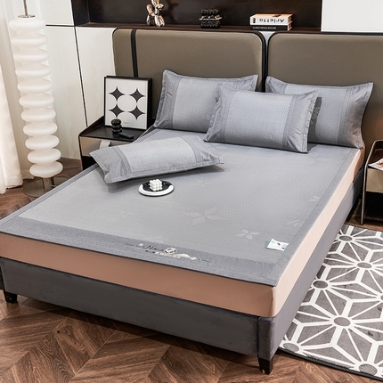 91家纺网 家纺一手货源 找家纺 （总）青雅席业 2025年新款春夏3D复合冰藤养生席