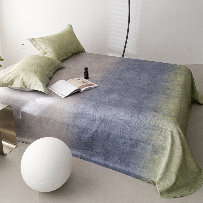 91家纺网 家纺一手货源 找家纺 舒慕家纺 2025新款天丝竹纤维竹语天丝凉席数码印花软凉席床单床笠 秘境