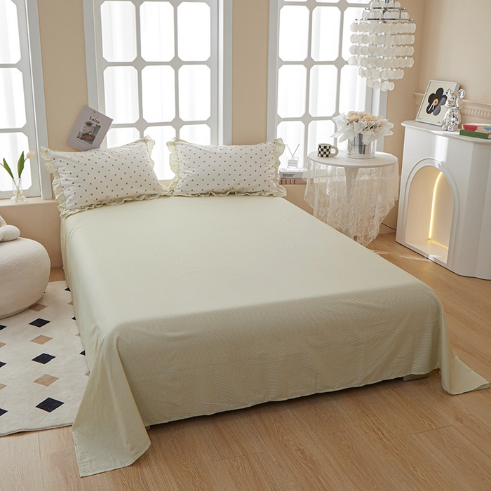 91家纺网 家纺一手货源 找家纺 一米阳光 2024新款2月全棉花边款四件套 锦觅