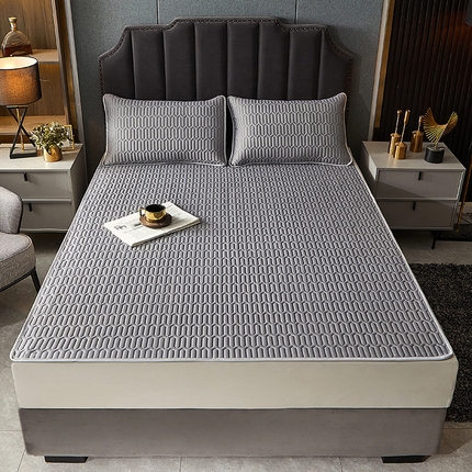 91家纺网 家纺一手货源 找家纺 （总）柔品 2025新款0.45乳胶凉席夏被四件套（床单款）