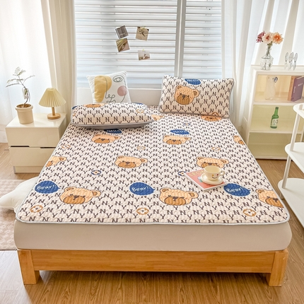 91家纺网 家纺一手货源 找家纺 （总）柔品 2025新款0.45乳胶凉席夏被四件套（床单款）