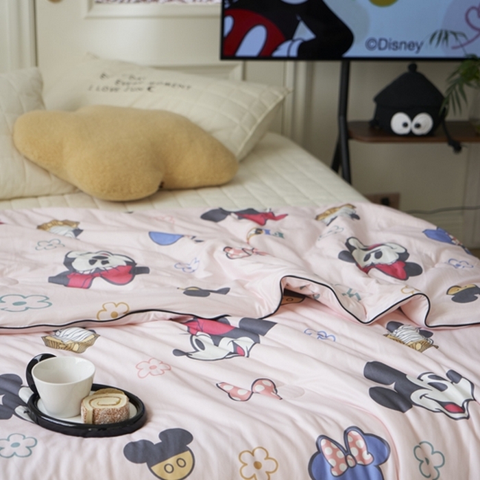 91家纺网 家纺一手货源 找家纺 米菲 A类生态锦棉牛奶针织棉大豆夏被（四季款） 迪士尼-欢乐米妮
