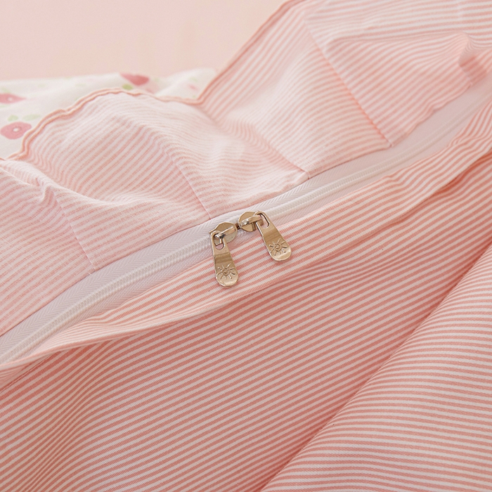 91家纺网 家纺一手货源 找家纺 一米阳光 2024新款2月全棉花边款四件套 洛莉