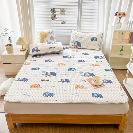 91家纺网 家纺一手货源 找家纺 （总）柔品 2025新款0.45乳胶凉席夏被四件套（床单款）