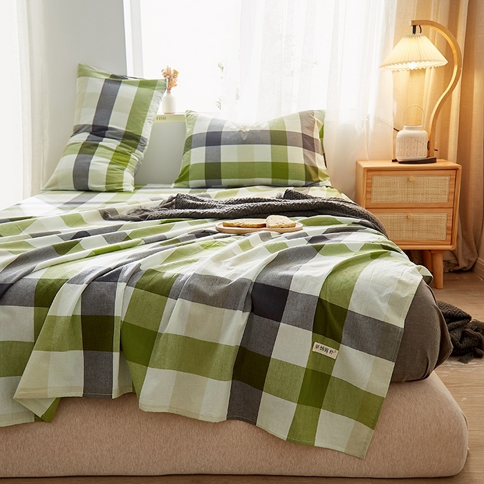 91家纺网 家纺一手货源 找家纺 暖阳 2025新款全棉水洗棉单床单 初见