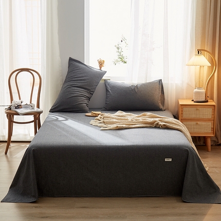 91家纺网 家纺一手货源 找家纺 暖阳 2025新款全棉水洗棉单床单 雅典大格绿