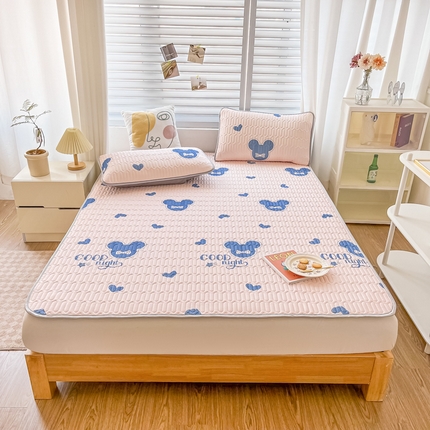 91家纺网 家纺一手货源 找家纺 （总）柔品 2025新款0.45乳胶凉席夏被四件套（床单款）