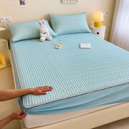 91家纺网 家纺一手货源 找家纺 （总）希廷顿 2024新款乳胶凉席床笠款