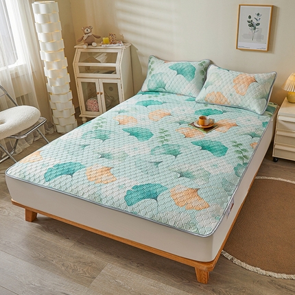 91家纺网 家纺一手货源 找家纺 （总）小萌虎 2024新款凉感冰丝印花床单款胶质凉席