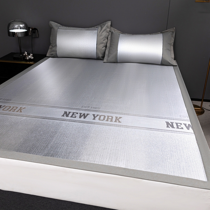 91家纺网 家纺一手货源 找家纺 （总）席之家 2025新款高精密三纬可水洗冰提花丝凉席