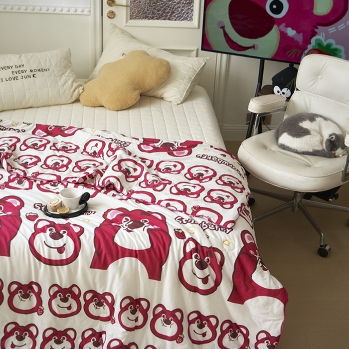 91家纺网 家纺一手货源 找家纺 米菲 A类生态锦棉牛奶针织棉大豆夏被（四季款） 迪士尼-表情包