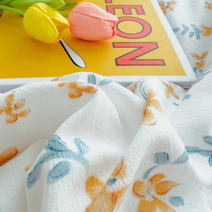 91家纺网 家纺一手货源 找家纺 梵克保罗 2024新款棉麻夏被五件套含抱枕套 晨曦