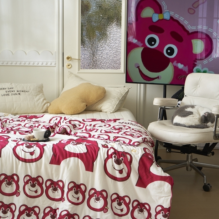 91家纺网 家纺一手货源 找家纺 米菲 A类生态锦棉牛奶针织棉大豆夏被（四季款） 迪士尼-表情包