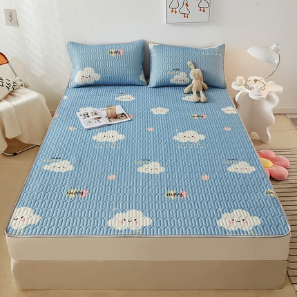 91家纺网 家纺一手货源 找家纺 （总）柔品 2025新款0.45乳胶凉席夏被四件套（床单款）