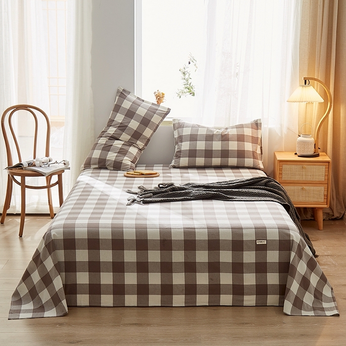 91家纺网 家纺一手货源 找家纺 暖阳 2025新款全棉水洗棉单床单 福山