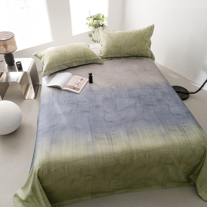 91家纺网 家纺一手货源 找家纺 舒慕家纺 2025新款天丝竹纤维竹语天丝凉席数码印花软凉席床单床笠 秘境